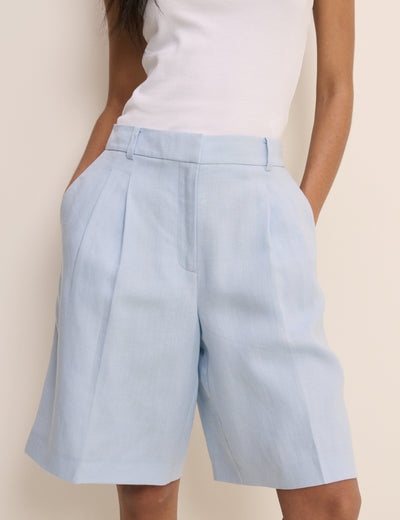 Baby Blue Bermuda Tailored Shorts
