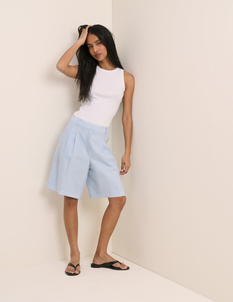Baby Blue Bermuda Tailored Shorts
