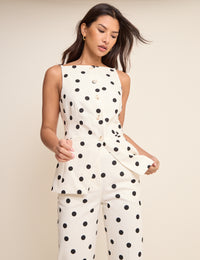White Polka Dot Waistcoat