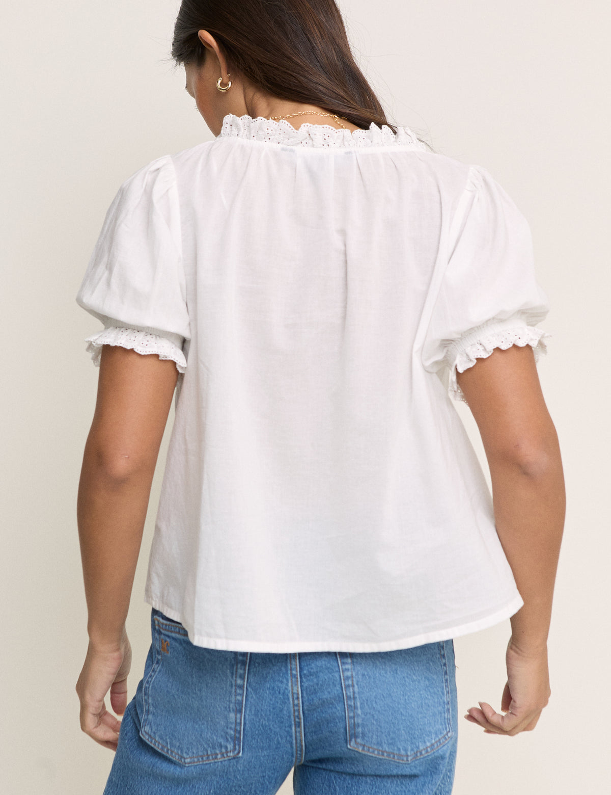 White Puff Sleeve Blouse