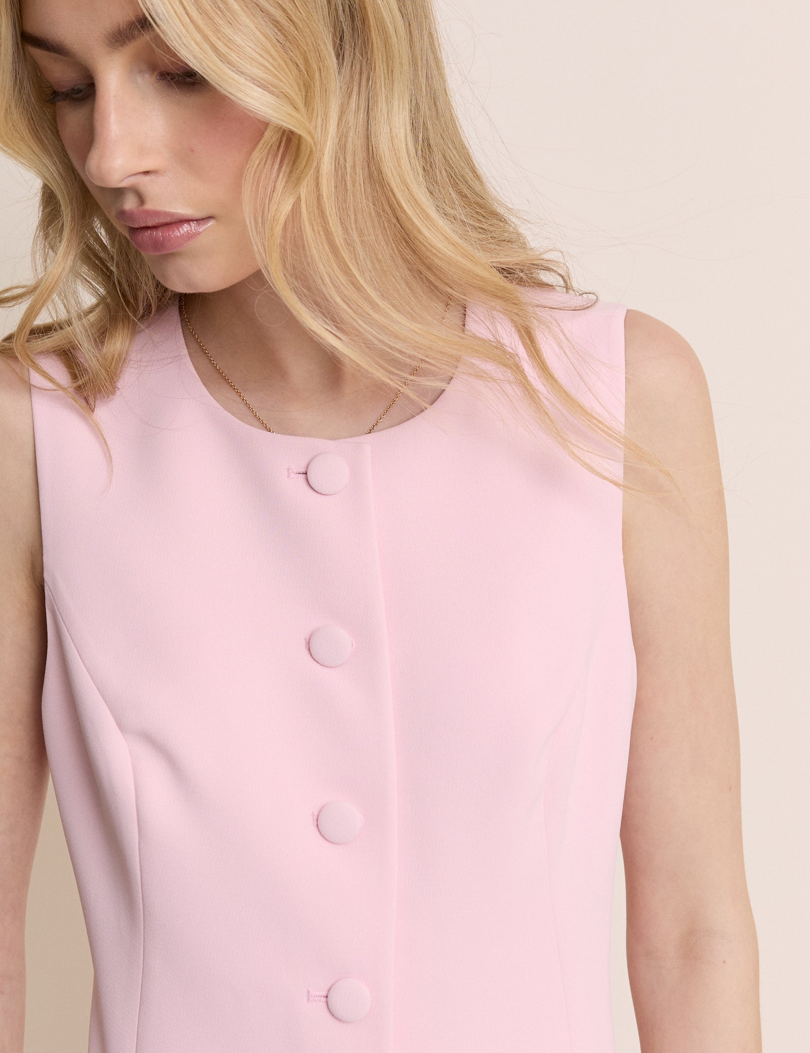 Pink Immy longline Waistcoat