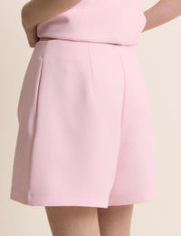 Baby Pink High Waisted Tailored Shorts
