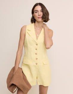 Butter Yellow Tailored Playsuit