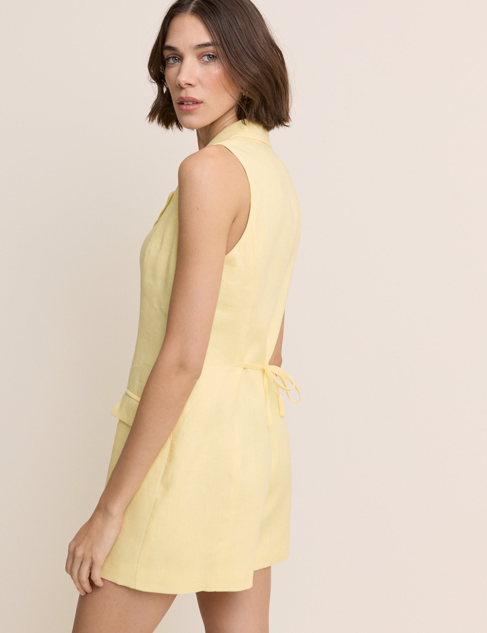 Butter Yellow Tailored Playsuit