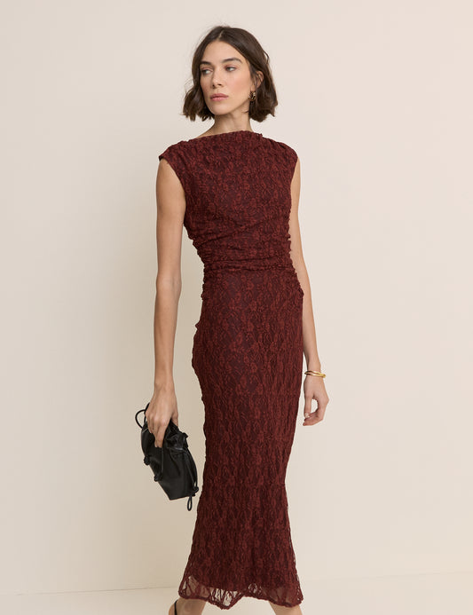 burgundy floral lace dress Flirty Feelings Burgundy Floral Lace Long Sleeve Mini Dress