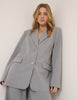 Grey Pinstripe Boyfriend Blazer
