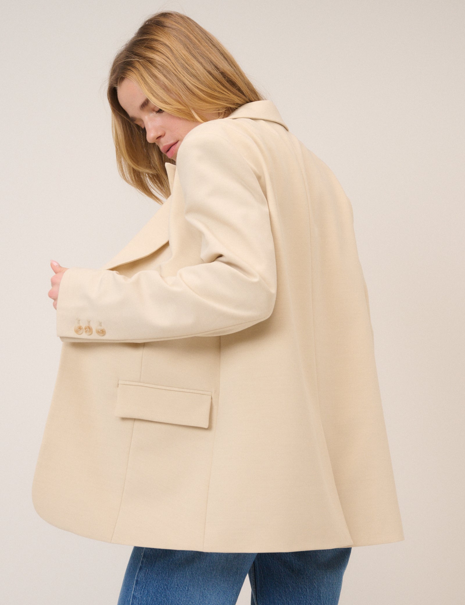 Cream Boyfriend Blazer