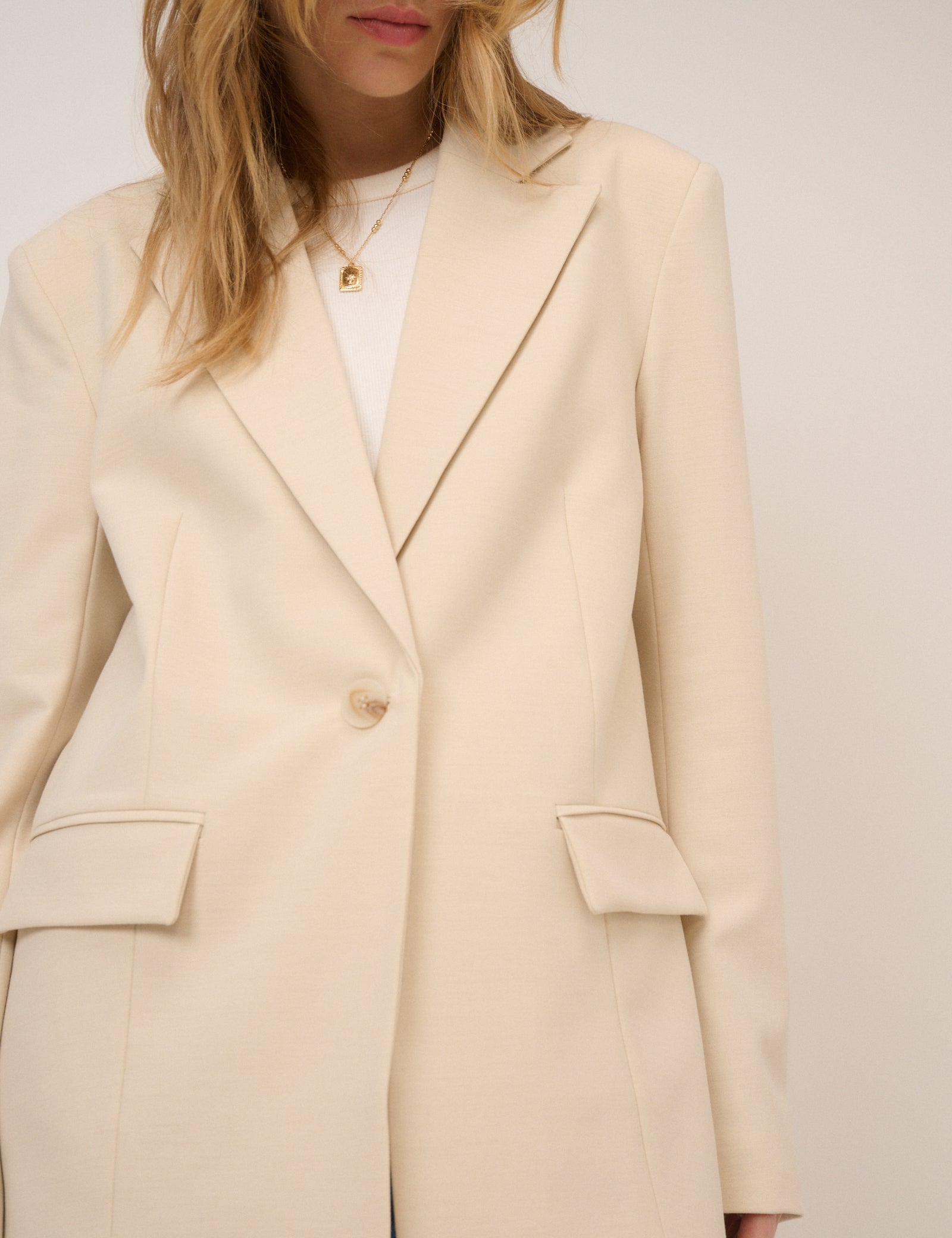 Cream Boyfriend Blazer