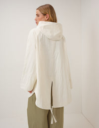 Cream Hooded Parka Jacket
