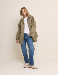 Green Hooded Parka Jacket