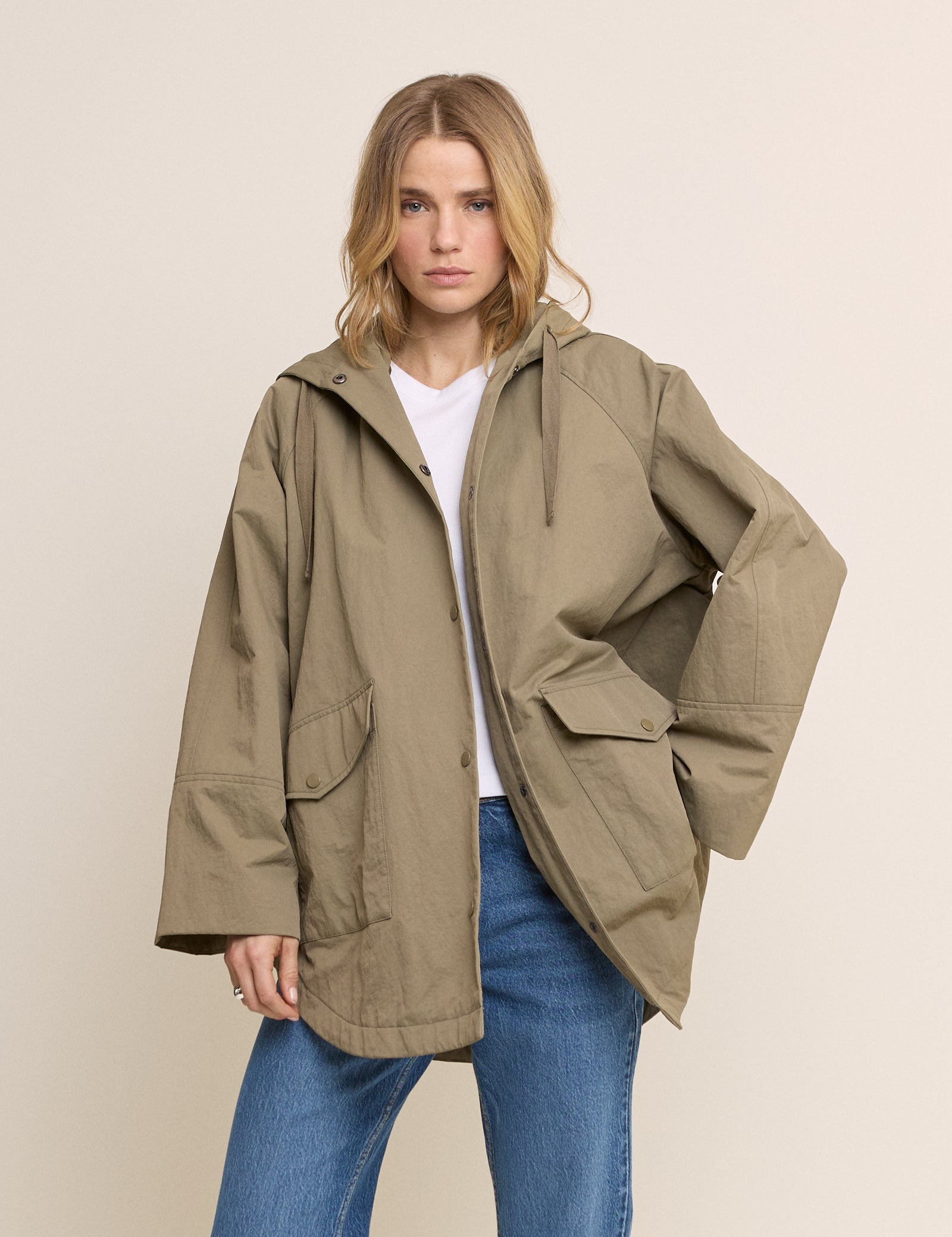 Green Hooded Parka Jacket