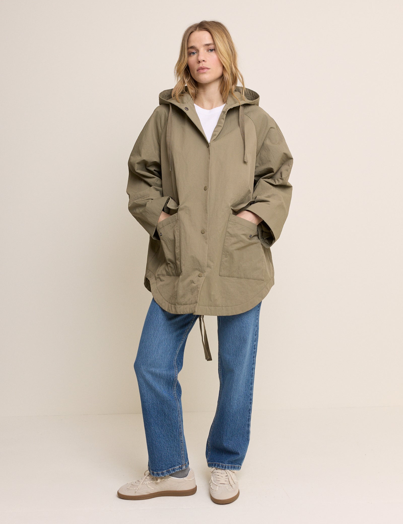 Green Hooded Parka Jacket