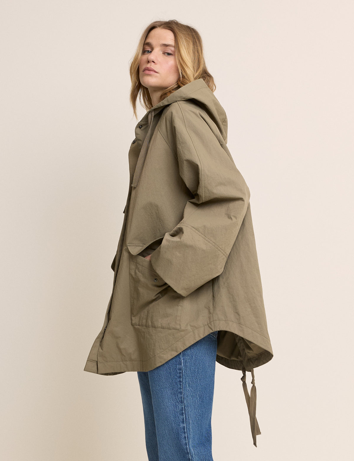 Green Hooded Parka Jacket