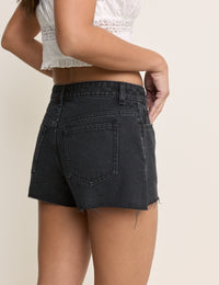 Black Denim Mini Shorts