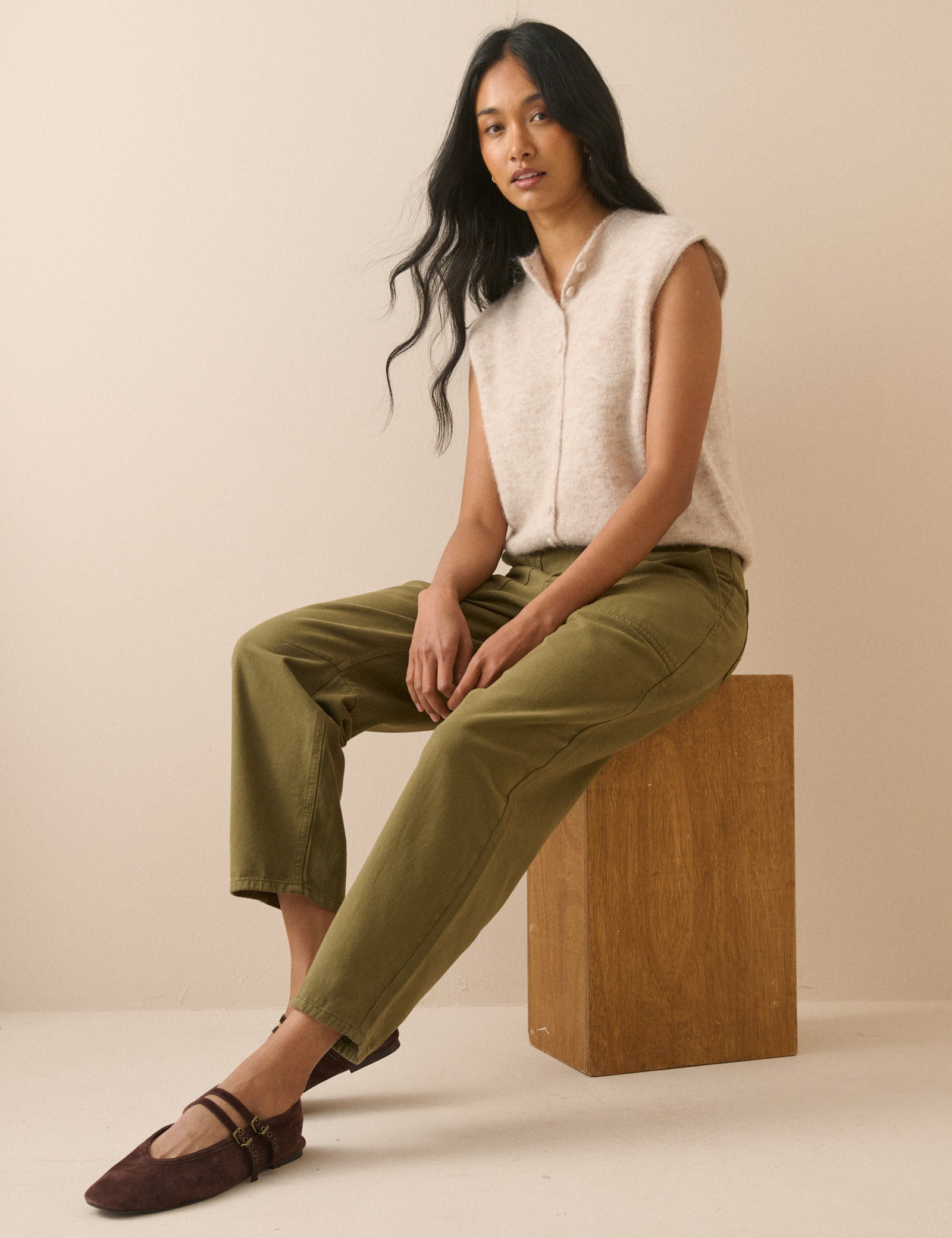 Khaki Utility Pocket Trousers