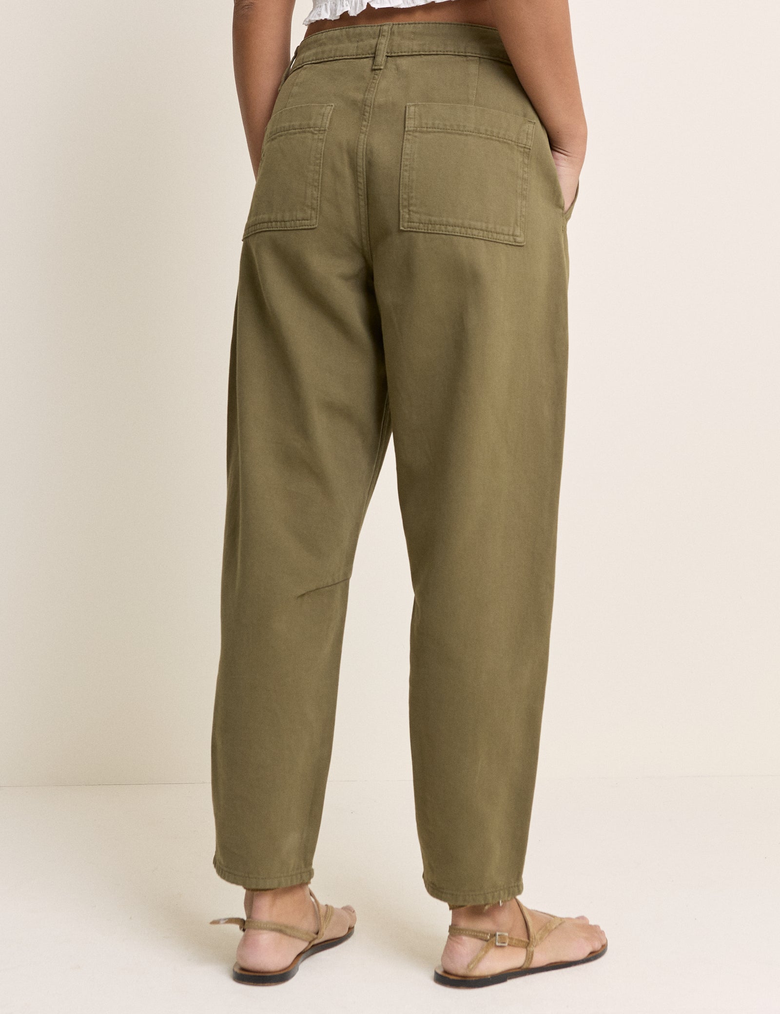 Khaki Utility Pocket Trousers