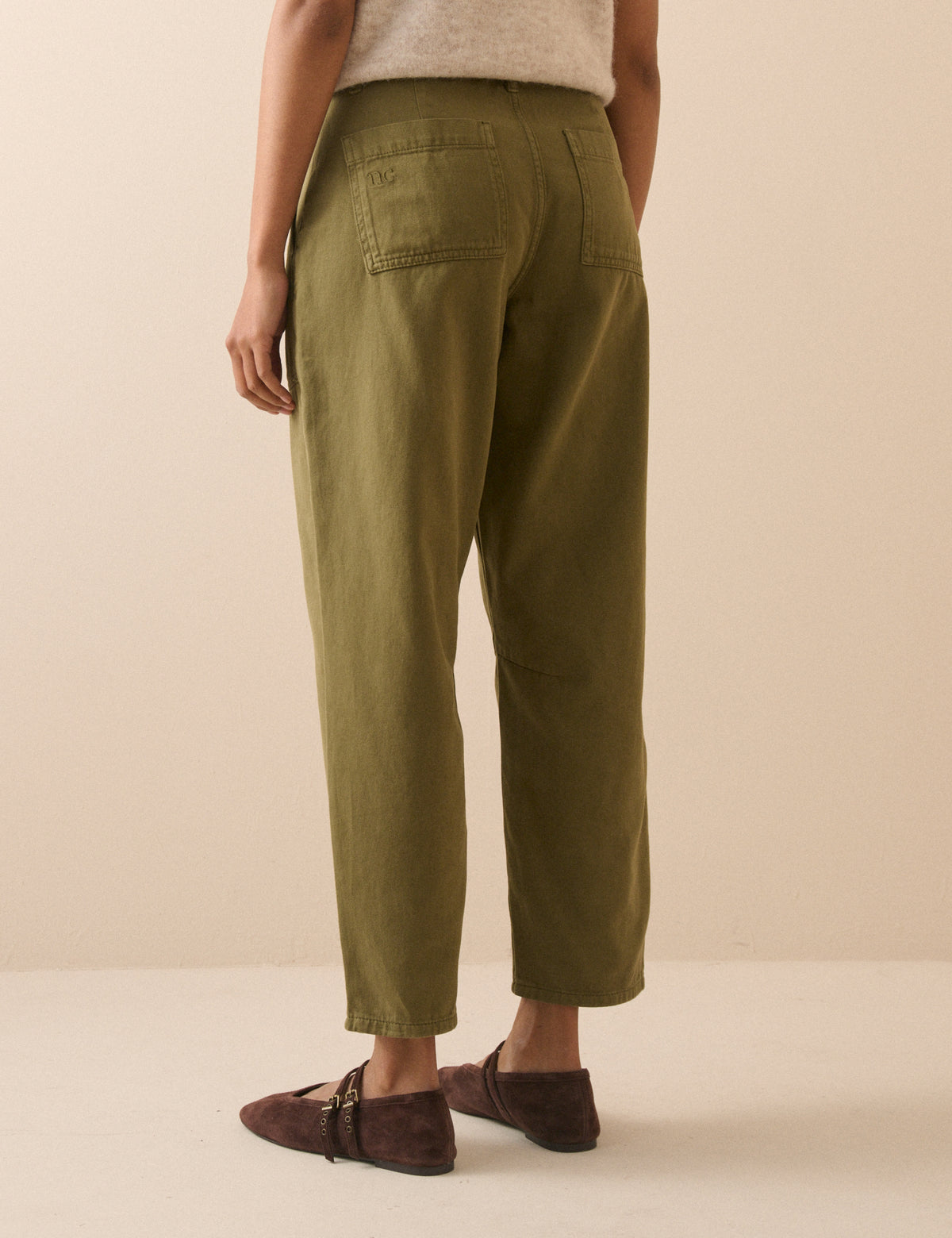 Khaki Utility Pocket Trousers
