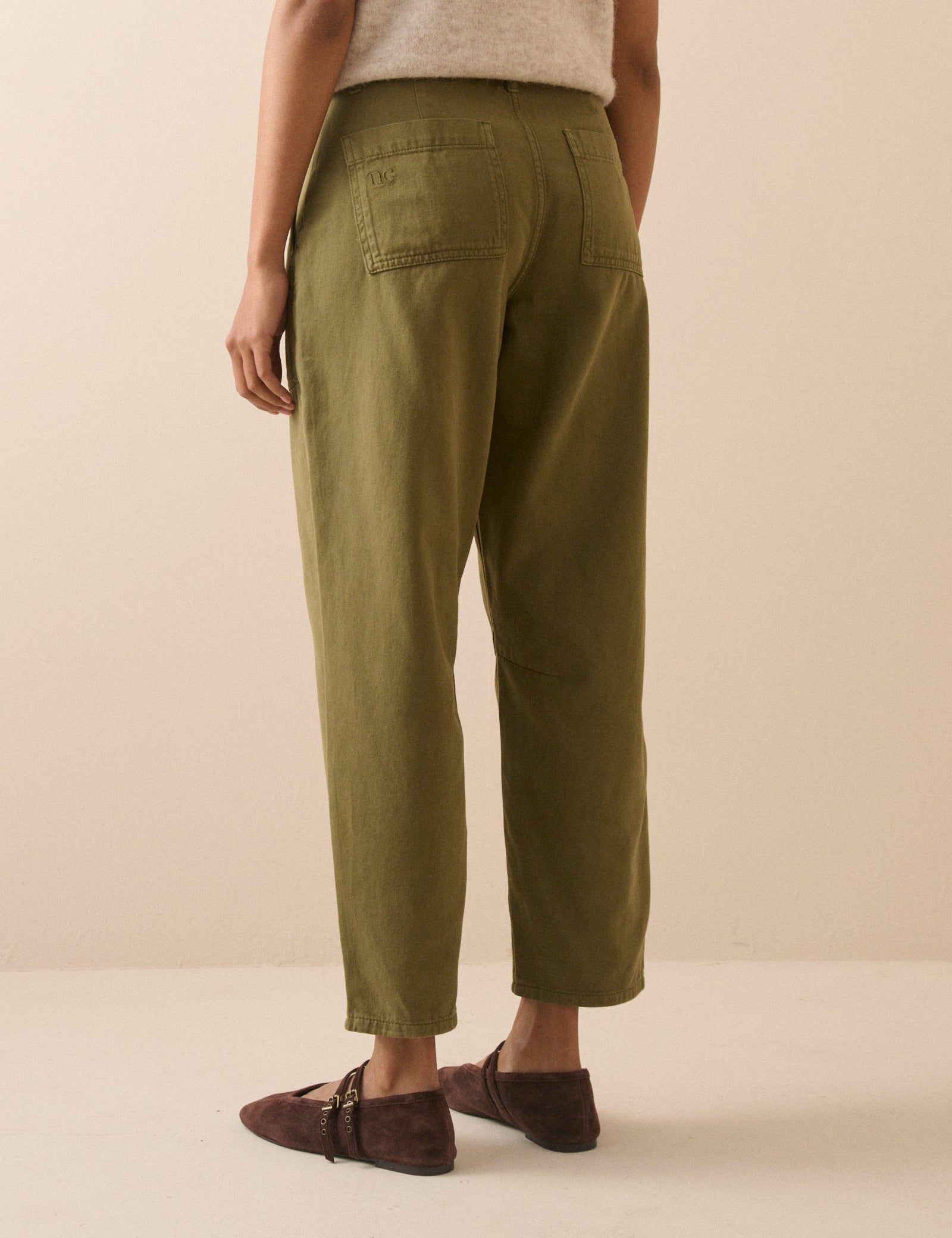 Khaki Utility Pocket Trousers