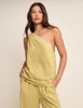 Lime Green One Shoulder Twisted Top