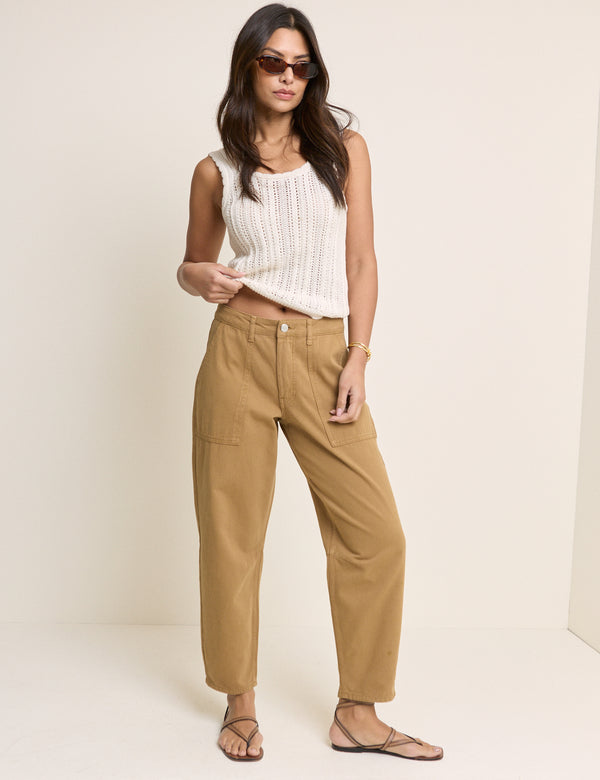 Camel Utility Pocket Trousers