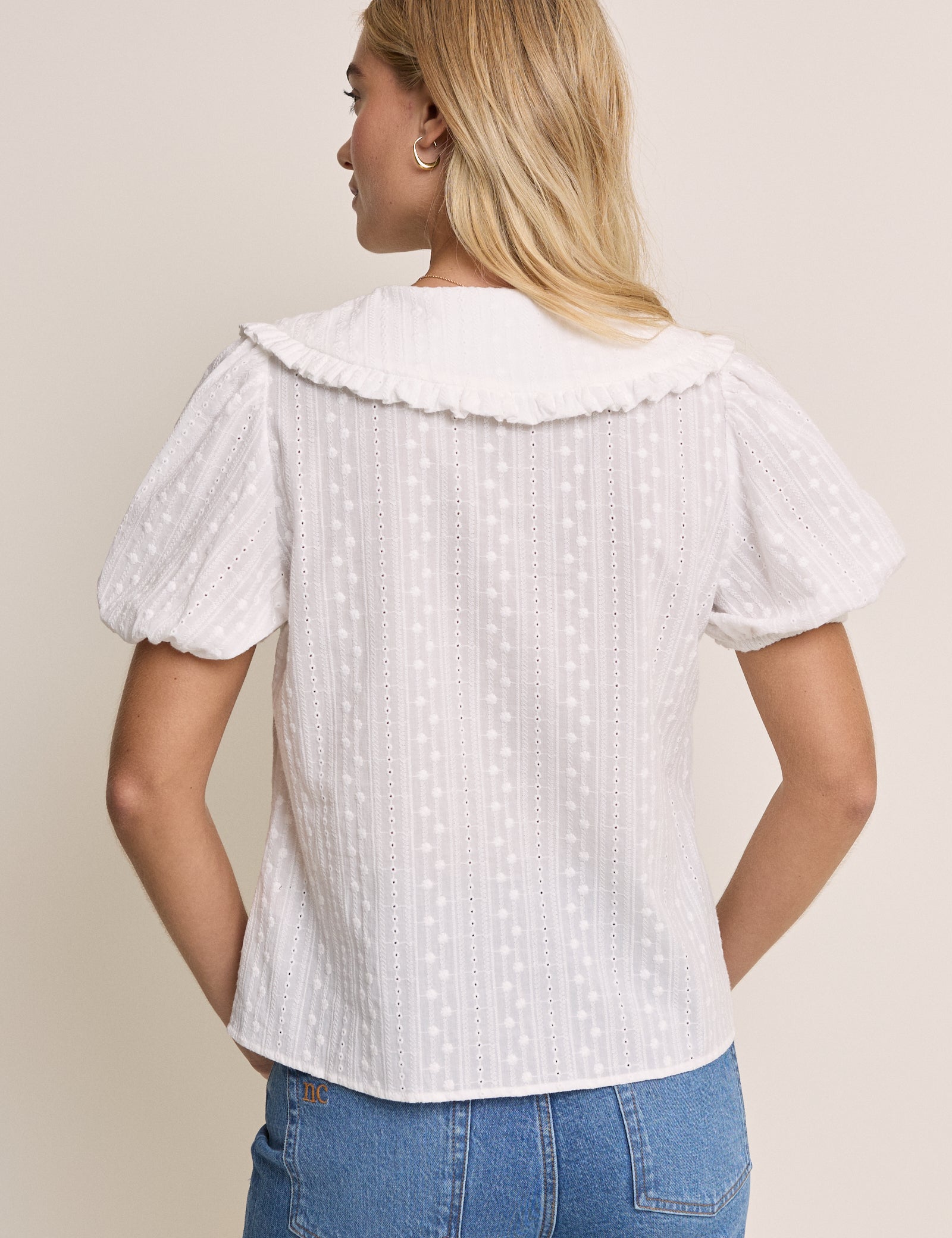 White Errie Short Sleeve Blouse