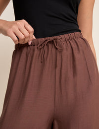 Brown Balloon Cuffed Trousers
