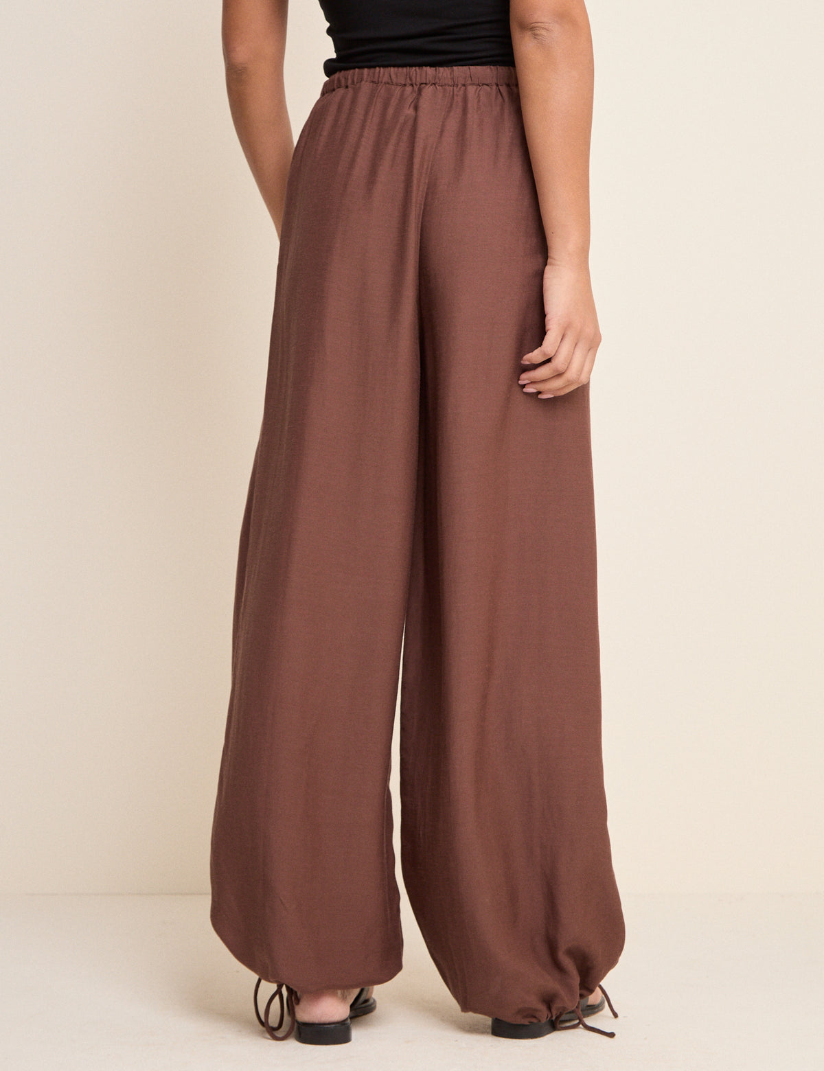 Brown Balloon Cuffed Trousers