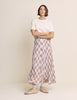 Pink Check Midi Skirt