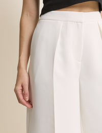 White Tailored Culottes