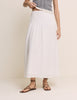 White Pintuck Maxi Skirt