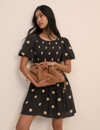 Tan Slouch Clutch Bag
