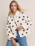 Cream Polka Dot  Oyanti Swing Jacket