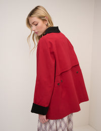 Red Cord Detail Barn Jacket