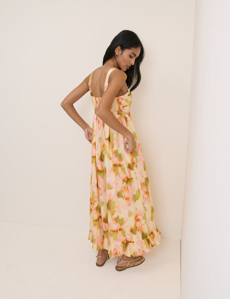Abstract Floral Sunira Maxi Dress