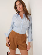 Brown Suede Shorts