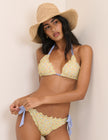 Yellow Ditsy Floral Bikini Set