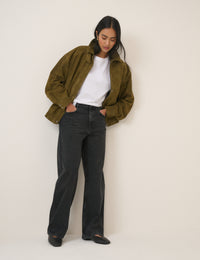 Black Wide Leg Stepney Loose Jeans