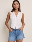 White Broderie Anglaise Sleeveless Eliza Top
