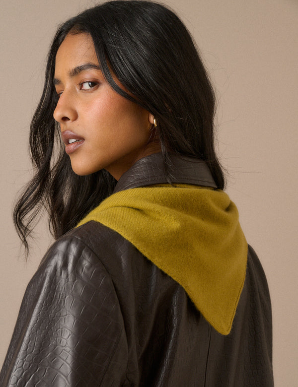 Mustard Yellow Small Triangle Scarf