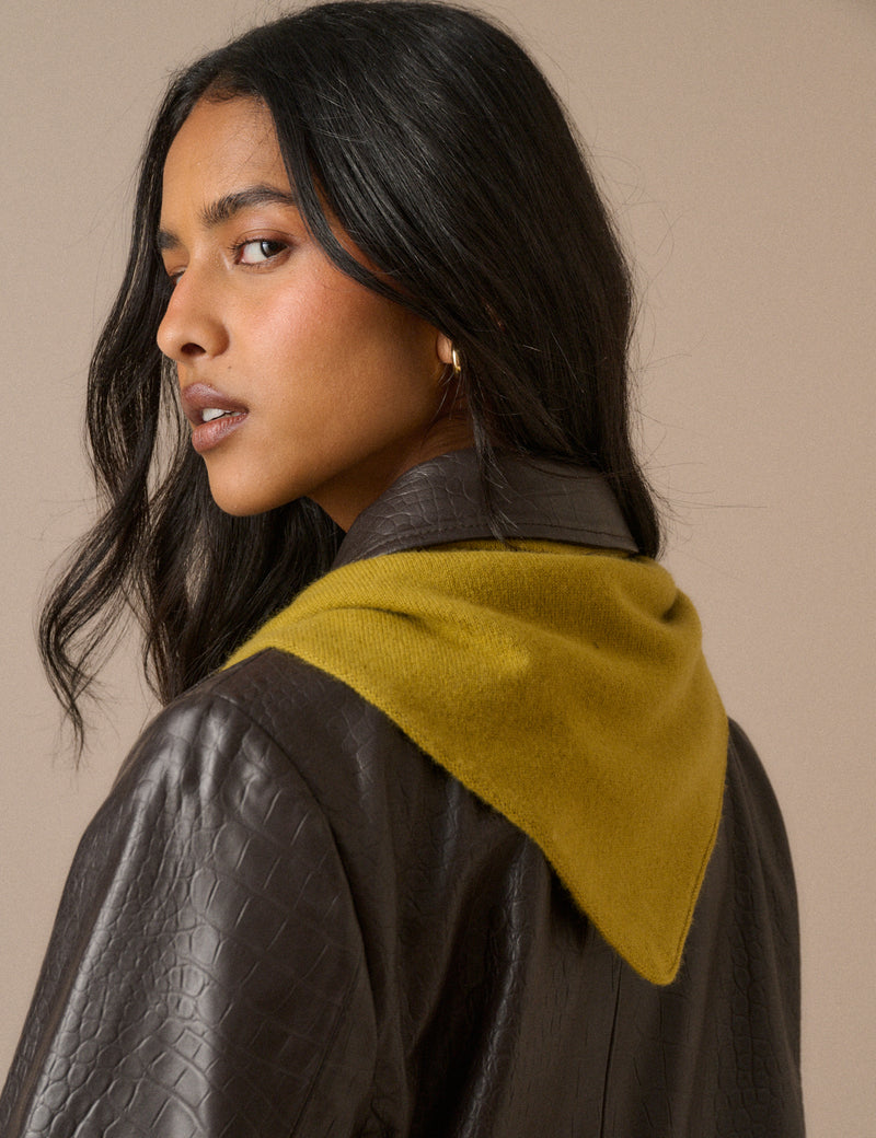 Mustard Yellow Small Triangle Scarf