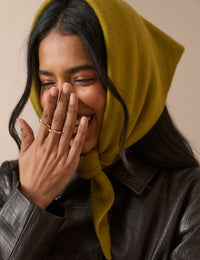Mustard Yellow Small Triangle Scarf
