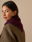 Burgundy Wool-Blend Knitted Neckerchief