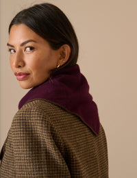 Burgundy Wool-Blend Knitted Neckerchief