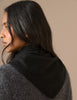 Black Wool-Blend Triangle Scarf