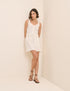 White Broderie Anglaise Lace Trim Mini Skirt