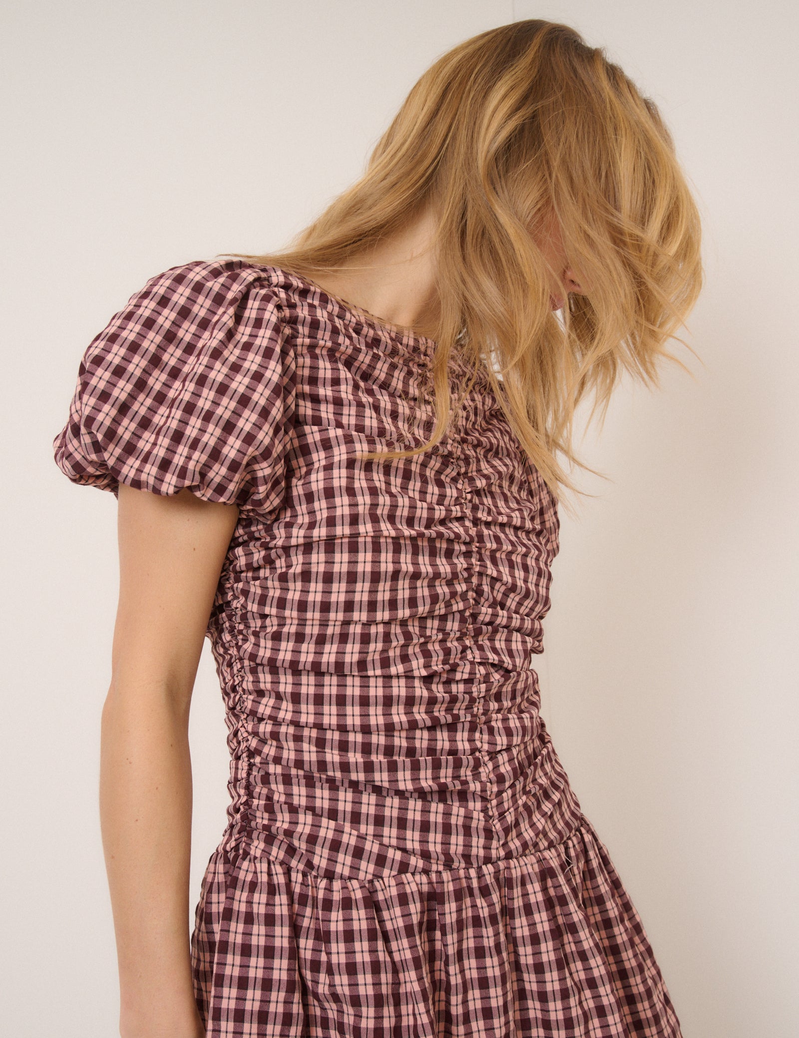 Pink Gingham Haven Mini Dress