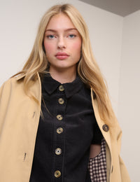 Black Cord Collared Lucy Mini Dress