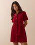 Red Cord Collared Lucy Mini Dress