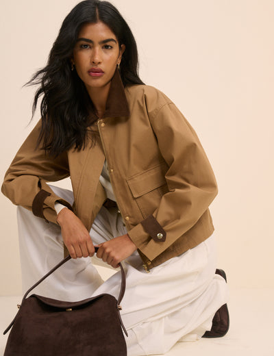 Camel Short Freddie Barn Jacket