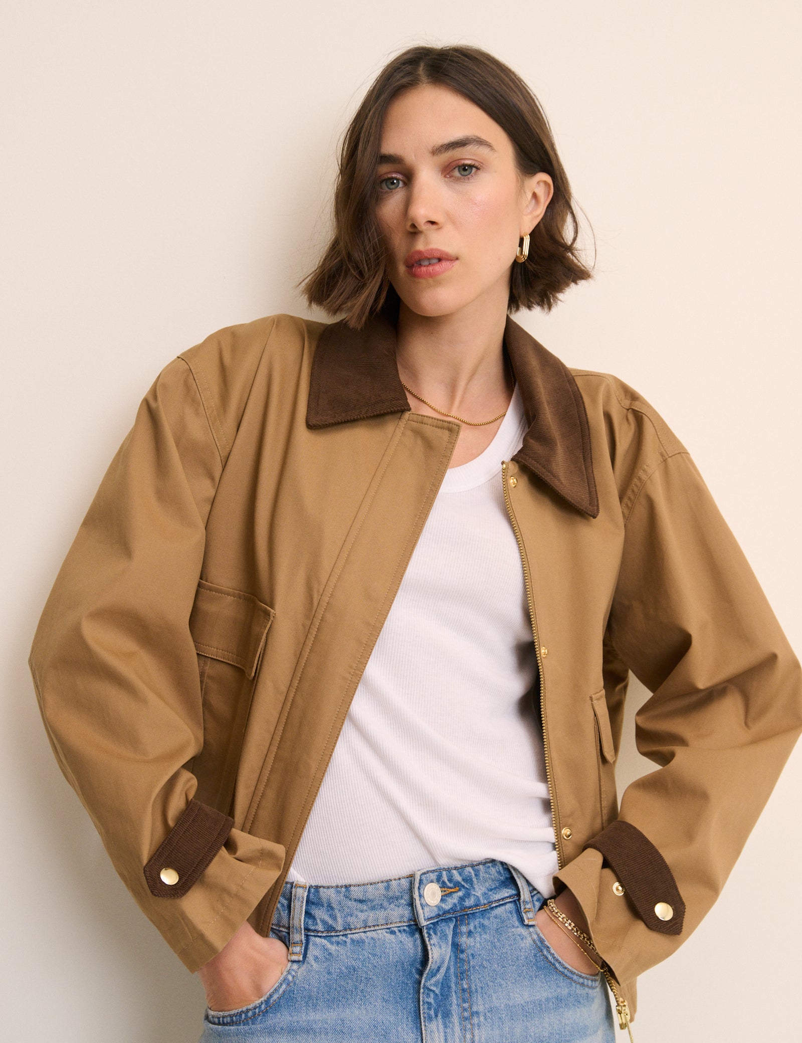 Camel Short Freddie Barn Jacket
